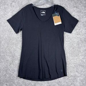 The North Face Womens Terrain SS Scoop Neck T-Shirt Black Slim Fit Small S‎
